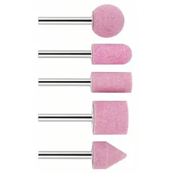 Schleifstift-Set, 5-teilig, 6 mm, 60, 25, 15, 15, 25, 20 x 24, 30, 30, 25, 25 mm