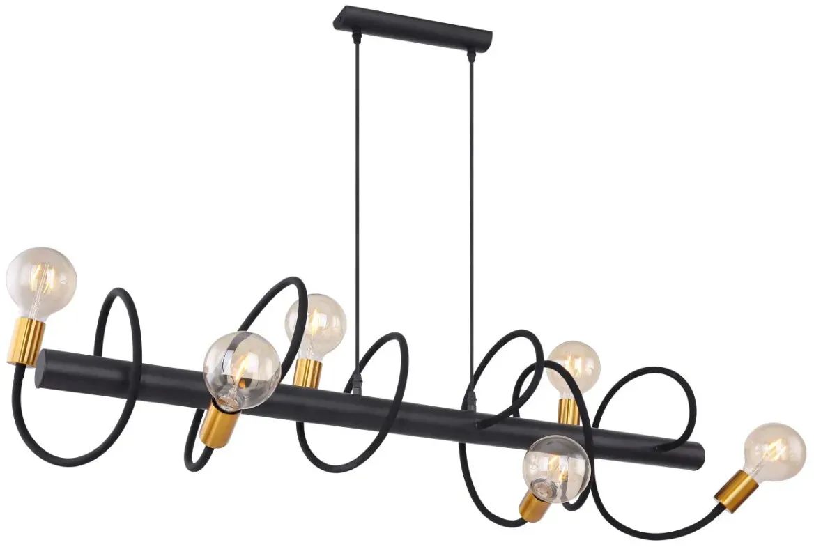 Eddy Hängeleuchte Metall Goldfarben, 6X E27