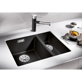 Blanco Subline 340/160-U links cafe + Handbetätigung + InFino