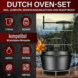 GUSSKÖNIG  Dutch Oven 7 l ohne Füße