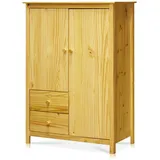 Wäscheschrank Kleiderschrank Massivholzschrank 2-trg. TOBINO Kiefer natur 2T2SK