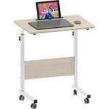 soges Laptoptisch Computertisch höhenverstellbar PC-Tisch mit Rollen und Einschnitt als Ständer für iPad,60CM*40CM