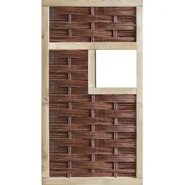 Tetzner & Jentzsch 1 Fenster Weidengeflechtzaun 94 x 180 cm braun