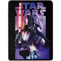 Northwest Star Wars Micro Raschel Überwurfdecke, 116,8 x 152,4 cm, Darth Night