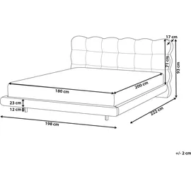 Beliani Soulisse 180 x 200 cm Weiß