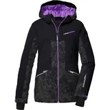 killtec Mädchen Skijacke/Funktionsjacke mit Kapuze und Schneefang KSW 118 GRLS SKI JCKT, schwarz blau, 164, 39654-000