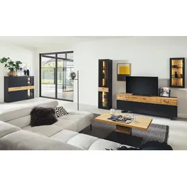 Höffner Wohnkombination , grau , Maße (cm): B: 240 H: 201 T: 50.0