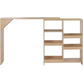 vidaXL Bartisch mit Beweglichem Regal 138 x 39 x 110 cm Eichenbraun