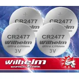 Wilhelm 4 x CR2477 CR 2477 WILHELM Lithium Knopfzelle 3V 1070 mAh ø24 x 7,7 mm Batterie DL2477