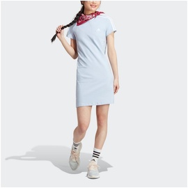 adidas Essentials Jerseykleid Damen Dress W 3S Fit T Dr, Blue Dawn/White, IC9885, S