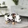 Homcom Tierhocker Polsterhocker 62 x 36 x 35 cm Schwarz/Weiß