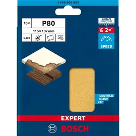 Bosch C470 Schleifpapier 115 x 107 mm 10 Stück