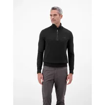 Lerros Troyer Flachstrickpullover Schwarz XL