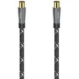 Hama Antennen-Kabel Koax-Stecker - Koax-Kupplung 3 m Grau/Schwarz