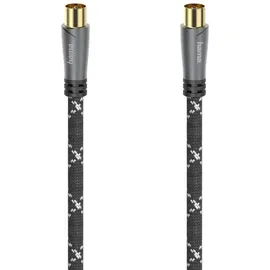 Hama Antennen-Kabel Koax-Stecker - Koax-Kupplung 3 m Grau/Schwarz