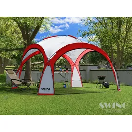 Swing&Harmonie Faltpavillon 3,6 x 3,6 m inkl. 2 Seitenteile Rot