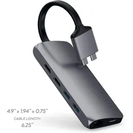 Satechi Dual Multimedia Adapter - Schwarz