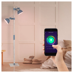 etc-shop LED Stehlampe, Steh Lampe Wohn Zimmer Spot Leuchte App steuerbar per Handy im Set inkl. RGB LED Leuchtmittel