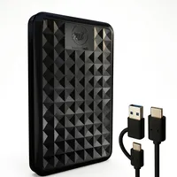 ModusTech Facet 1TB Externe Festplatte Tragbar USB-C/USB 3.1 5Gbps — Kompakte High Speed HDD für Backup, Datensicherung, Gaming, PC, Mac, Laptop, PS4, Xbox, Smart TV (Schwarz)