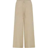 MAC Leinenhose gestreift beige 44