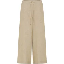 MAC Leinenhose gestreift beige 44