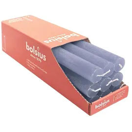 Bolsius Rustik Stabkerzen 27 x 2,3 cm 9 Stück Dunkelblau