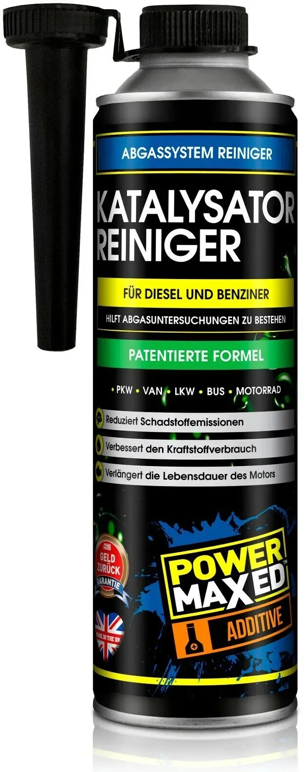 PowerMaxed Katalysator Reiniger Abgasreinigung Diesel und Benziner - 500ml