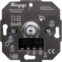 Kopp 844500180 Druck-Wechselschalter - LED Dimmer, 50W/RC