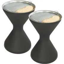 Novaliv Novaliv, Aschenbecher, 2x Standaschenbecher für draussen 60cm hoch 40cm Ø inklusive 2x Beutel Sand Standaschenbecher