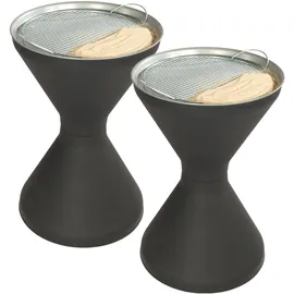 Novaliv Novaliv, Aschenbecher, 2x Standaschenbecher für draussen 60cm hoch 40cm Ø inklusive 2x Beutel Sand Standaschenbecher