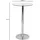 FineBuy Bartisch 60 x 60 x 105 cm Silber/Transparent