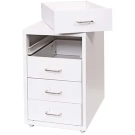 Mendler Boston Rollcontainer 48x28x41 cm weiß