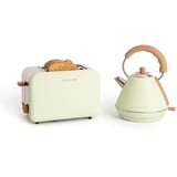 CREATE/PACK TOAST RETRO + KETTLE RETRO M/Toaster Pastellgrün mit Wasserkocher Pastellgrün/Wasserkocher 1L