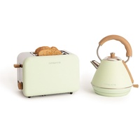 CREATE/PACK - KETTLE RETRO M 1L + TOAST RETRO M/Wasserkocher 1L und Toaster in Pastellgrün