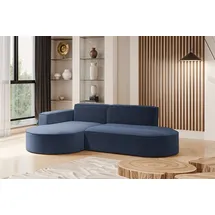 kaiser möbel Modernes L-förmiges Designer-Ecksofa Modena Studio stoff Raven Blau Links