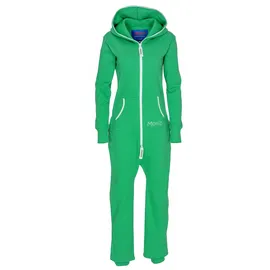 Moniz Jumpsuit MONIZ, Damen, Gr. XXL, EURO-Größen, grün (grün, weiß), 80% Baumwolle, 20% Polyester, Overalls Jumpsuit, mit kuscheligem Komfort