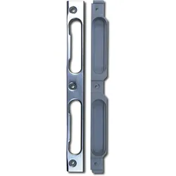 Schließblech U-Form m. PVC-Einlage 190 x 20 x 0,75 mm, rund, verzinkt silber
