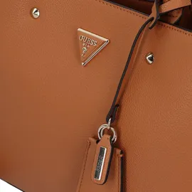 GUESS Schultertasche Meridian II Girlfriend Satchel Cognac