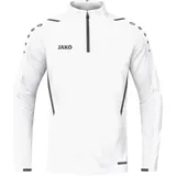 Jako Challenge Sweatshirt mit 1/4-Reißverschluss Kinder weiß/anthra light 128