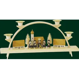 Erzgebirgische Volkskunst Richard Glässer GmbH Schwibbogen Kurrende mit Dorf 15 x 32 cm