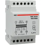 Vemer VN319000 TMC 30/24 - Transformator für Hutschienen mit Primärspannung 230V, Trafo mit Sekundärspannung 12-24V und Leistung 30VA, Weiß