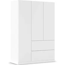 Rauch Drehtürenschrank RAUCH "Kleiderschrank Schrank Garderobe Wäscheschrank Schlafzimmer JOEL", weiß (alpinweiß), B:136cm H:197cm T:54cm, Holzwerkstoff, Schränke, Drehtürenschrank, mit zwei Schubladen, mit Push-to-Open Funktion MADE IN GERMANY