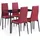 vidaXL Essgruppe 5-tlg. weinrot
