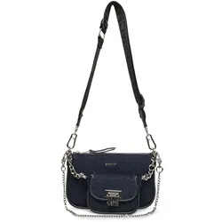 Umhängetasche STEVE MADDEN "STEVE MADDEN Taschen Textil", Damen, Gr. one size, blau (denim), Textil, Taschen