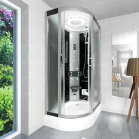 Duschkabine Komplettdusche Fertigdusche Dusche D60-73M1L 120x80 cm - Schwarz