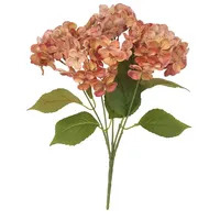 2474U Kunstblume Hortensienblüte lachsrosa ca. 45 cm naturgetreue Blüten Seidenblumen imitiert
