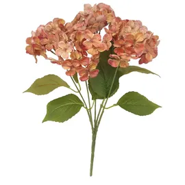 2474U Kunstblume Hortensienblüte lachsrosa ca. 45 cm naturgetreue Blüten Seidenblumen imitiert