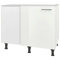 Nobilia Eckunterschrank Flash 100 x 58,3 x 87 cm Weiß