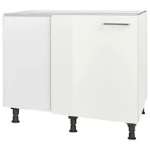 Nobilia Eckunterschrank Flash 100 x 58,3 x 87 cm Weiß