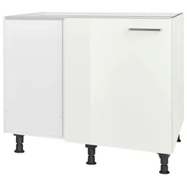 Nobilia Eckunterschrank Flash 100 x 58,3 x 87 cm Weiß